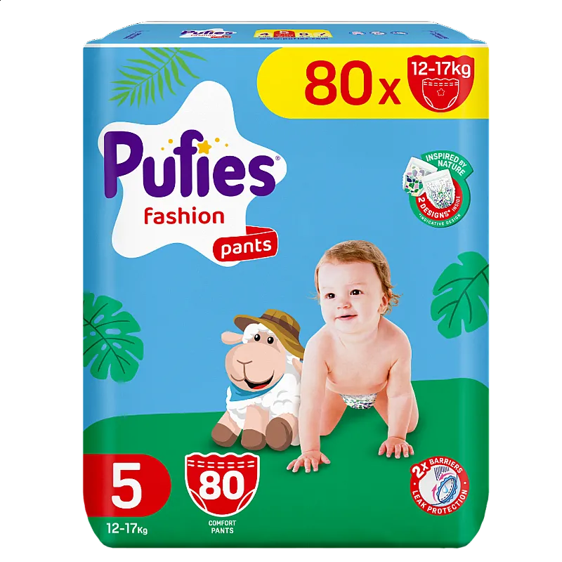 Pufies Памперс гащички 5 12-17кг 80бр.
