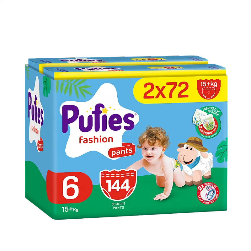 Pufies Памперс гащички 6 15+кг 144бр.
