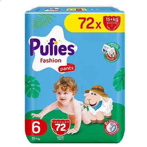 Pufies Памперс гащички 6 15+кг 72бр.