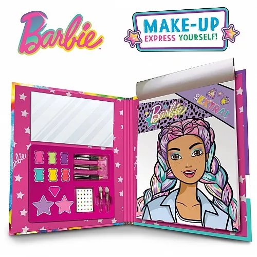 Творчески комплект, Lisciani, Barbie, Модна папка за гримиране