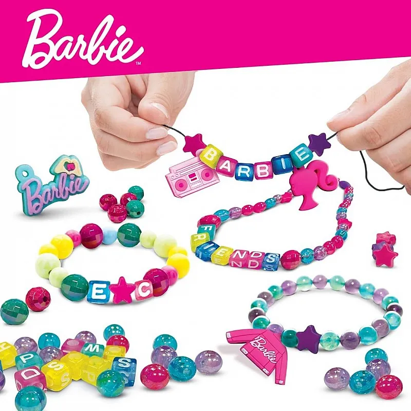 Творчески комплект, Lisciani, Barbie, Направи си сам бижута в чантичка