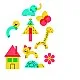 Творчески комплект, Hape, Цветове и форми, 179 части