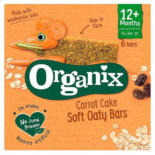 Organix Овесен бар морков 12м. 6х23г