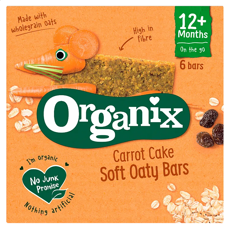 Organix Овесен бар морков 12м. 6х23г