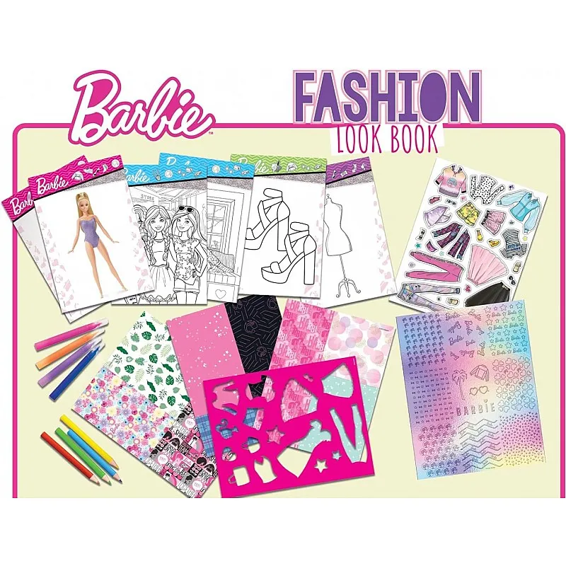 Творчески комплект, Lisciani, Barbie, Книжка модно студио