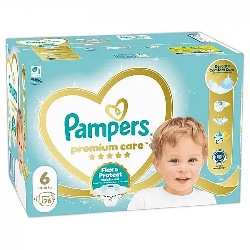 Pampers Premium Care 6  13-18кг - 76бр.