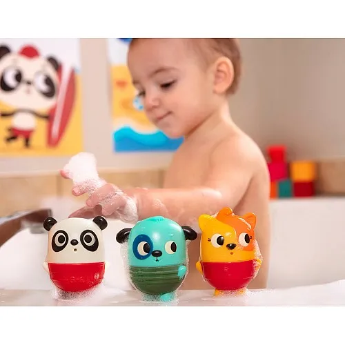 Комплект фигурки за баня, Battat, Куче, Коте и Панда