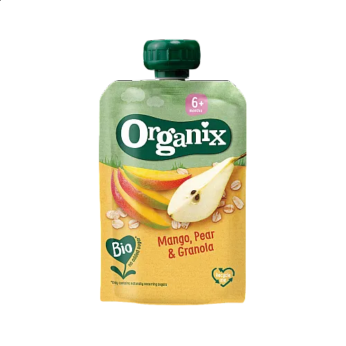 Organix Пауч манго, круша и гранола 6м. 100г