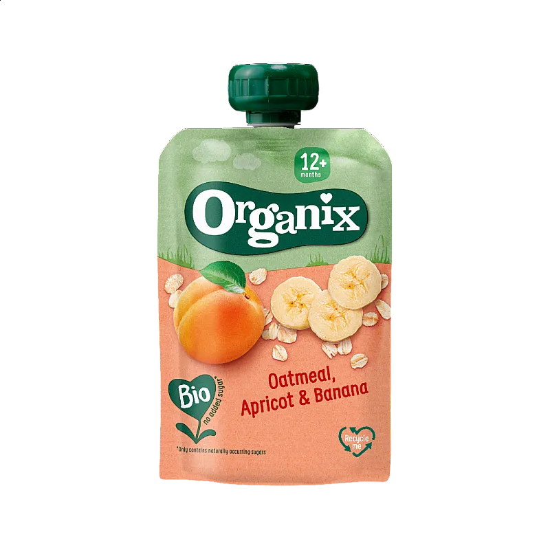 Organix Пауч овес, кайсия и банан 12м. 100г