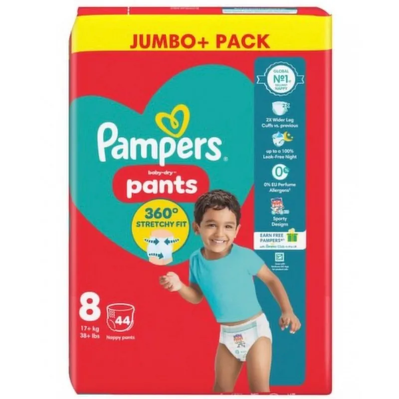 Pampers Гащички за еднократна употреба  8  17+ кг - 44бр.