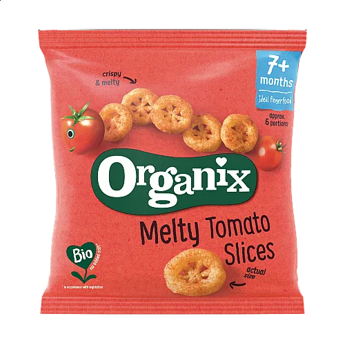 Organix Топящи се доматени резенчета 7м. 15г