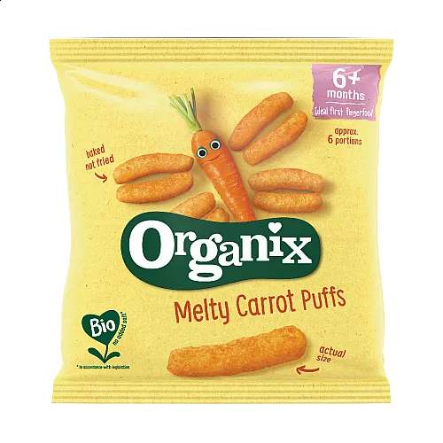 Organix Топящи се морковени пуфчета 6м. 20г