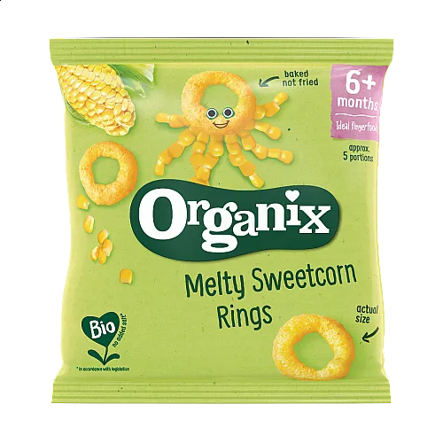 Organix Топящи се царевични рингове 6м. 20г