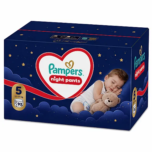 Pampers Night Pants Еднократни нощни гащички 5 11-17кг 92бр.