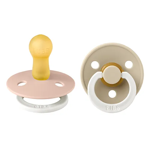 BIBS 2 бр. Биберони COLOUR, Blush GLOW/Vanilla GLOW, 6-18 месеца