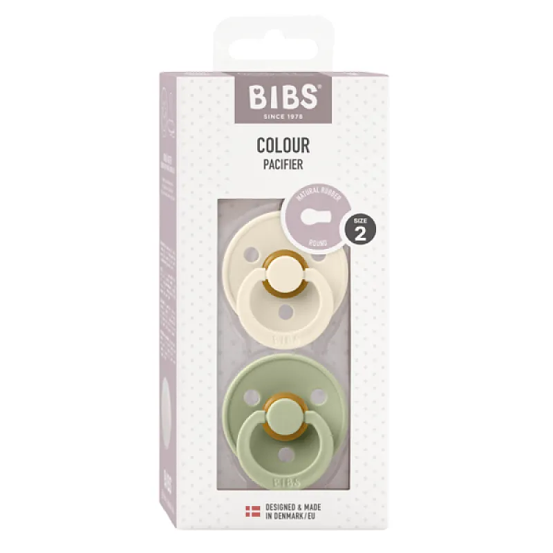 BIBS 2 бр. Залъгалки COLOUR, Ivory/Sage, 6-18 месеца