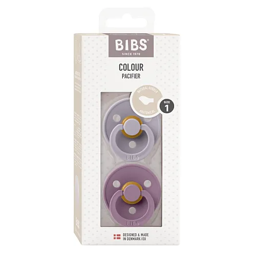 BIBS 2 бр. Залъгалки COLOUR Анатомични Fossil Grey/Mauve, 0-6 месеца