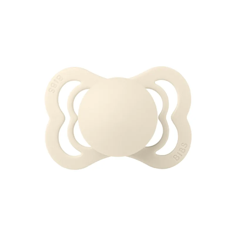 BIBS 2 бр. Силиконови Биберони Supreme, Ivory/Sage, 0-6 месеца