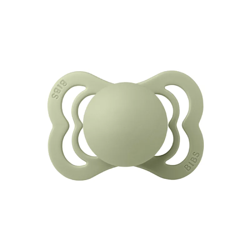 BIBS 2 бр. Силиконови Биберони Supreme, Ivory/Sage, 0-6 месеца