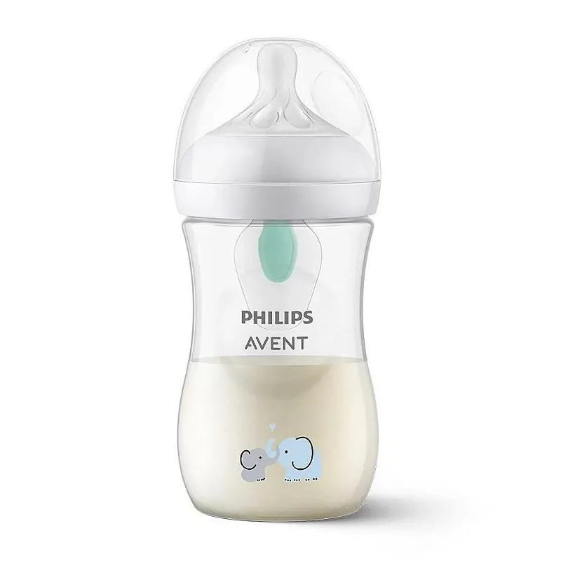 PHILIPS AVENT Шише Natural Response с клапа AirFree 260ml - Слончета - SCY673/81