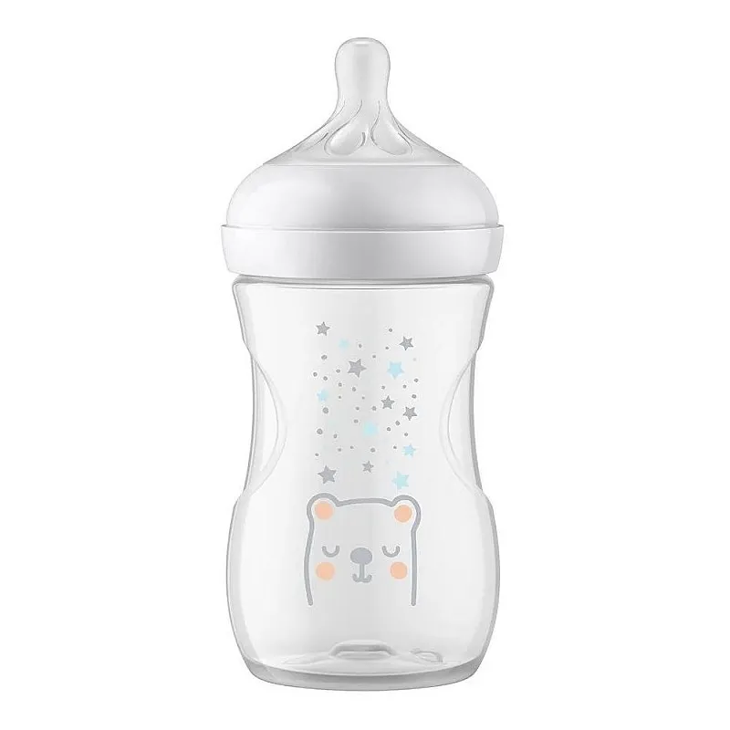PHILIPS AVENT Шише Natural Response с клапа AirFree 260ml - Звезди и Мече - SCY673/82