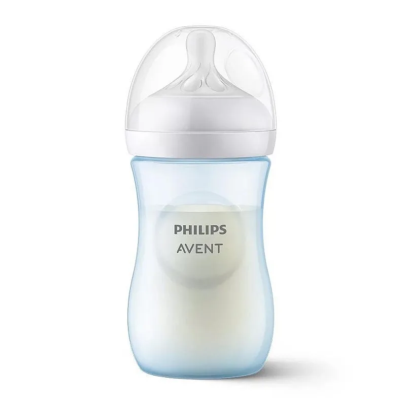 Philips AVENT Шише за хранене Natural Response 260 мл с биберон без протичане Natural Response Поток 3, 1м+ Синьо SCY903/21