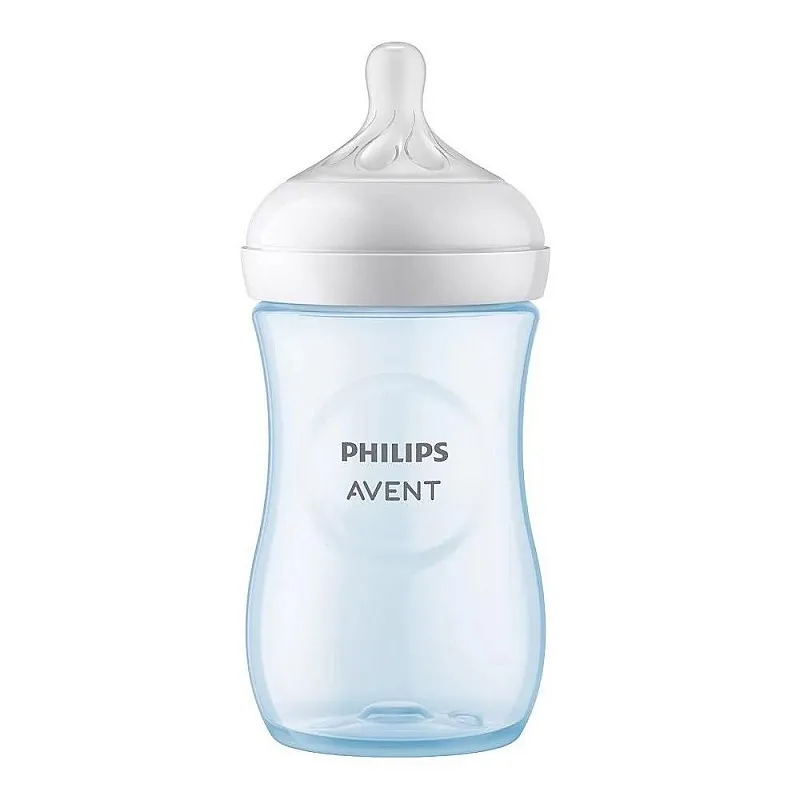 Philips AVENT Шише за хранене Natural Response 260 мл с биберон без протичане Natural Response Поток 3, 1м+ Синьо SCY903/21