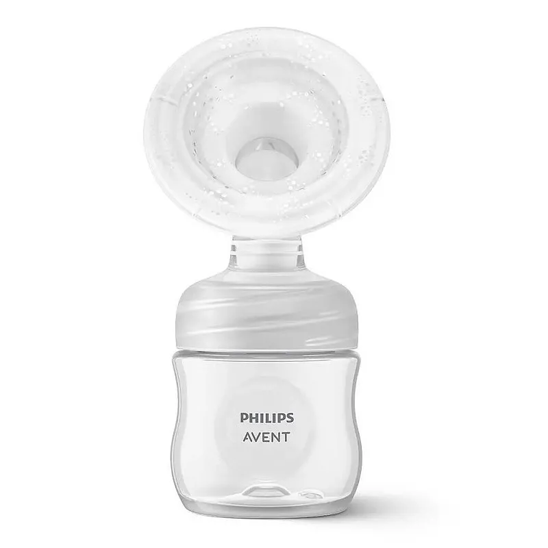 Единична електрическа помпа Natural Motion Philips AVENT SCF395/31 Advanced с 1 бр. полипропиленово шише от 125 мл с биберон Natural Response 0м+, 5 бр. торбички за кърма и 4 бр. подплънки