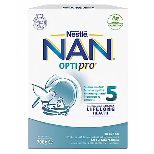 Nestlé NAN OptiPRO 5 Обогатена млечна напитка за малки деца над 3 годинки  700г