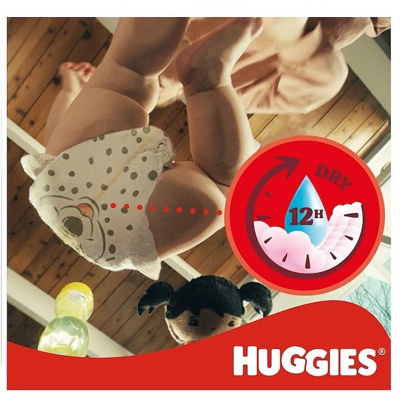 Huggies Little Movers Бебешки пелени размер 4 7-18кг 66бр.