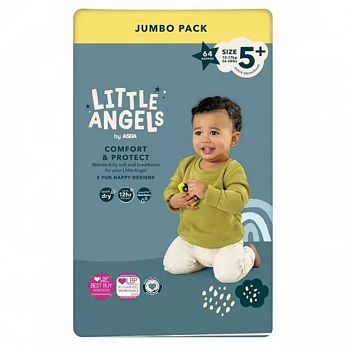 LITTLE ANGELS Памперси 5+ 12-17кг 64бр.