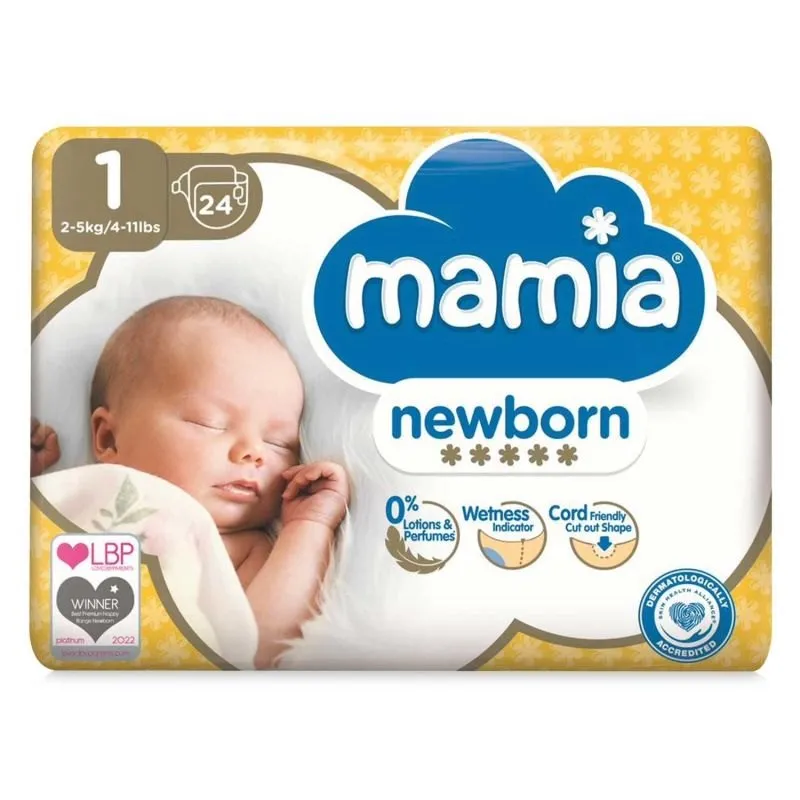 Mamia Еднократни пелени за новородено 1 2-5кг 24бр.