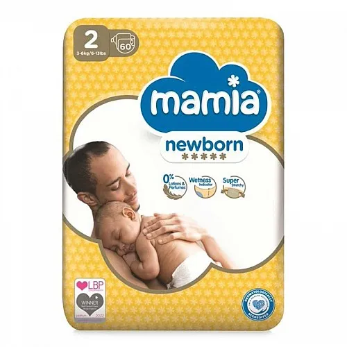 Mamia Еднократни пелени за новородено 2 3-6кг 60бр.