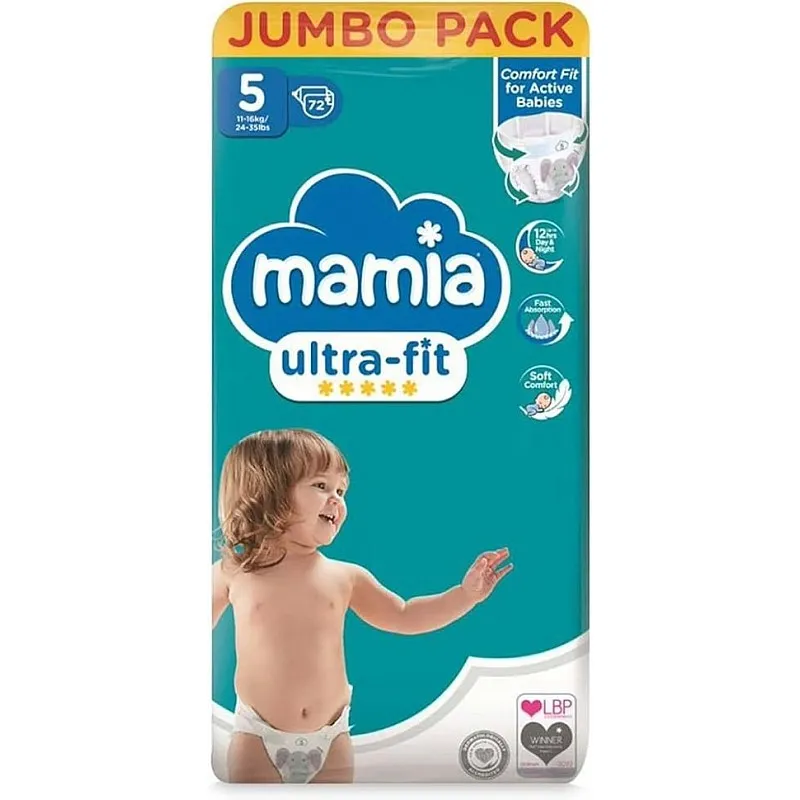 Mamia Еднократни пелени 5 11-16кг 72бр.