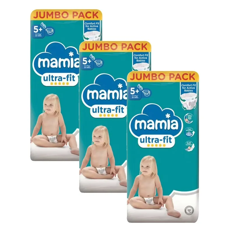 Mamia Еднократни пелени 5+ 12-17кг 192бр.