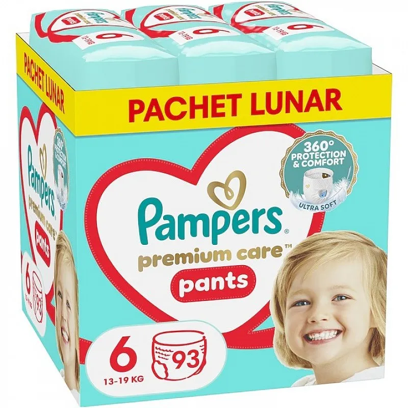 Pampers Гащички за еднократна употреба Premium Care 6 13-19кг 93бр. Pampers Гащички за еднократна употреба Premium Care 6 13-19кг 93бр.
