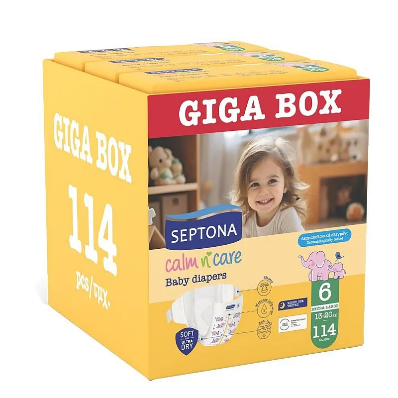 Septona Еднократни пелени 6 13-20кг 114бр.