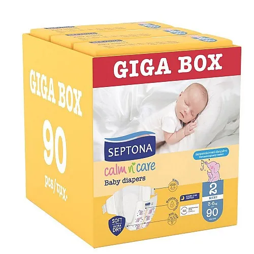 Septona Еднократни пелени 2  3-6кг 90бр.