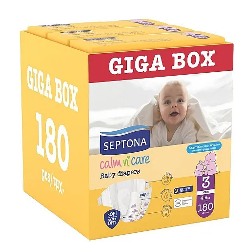 Septona Еднократни пелени 3 4-9кг 180бр.