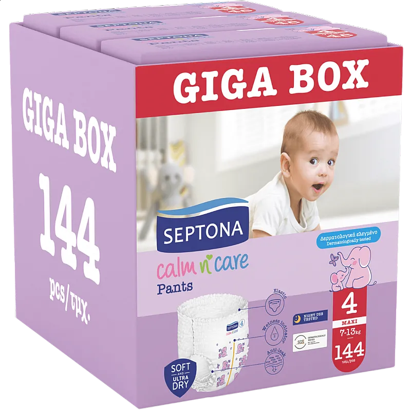 Septona Памперс гащички 4 7-13кг 144бр.