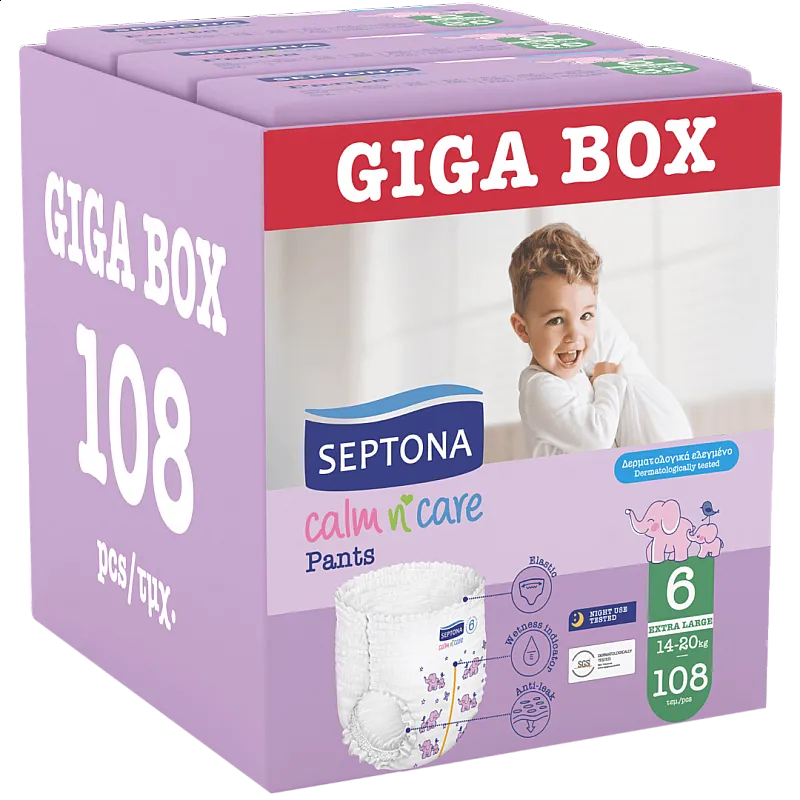 Septona Памперс гащички 6 14-20кг 108бр.