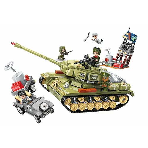 Конструктор, Qman, Combat Zone, Тежък танков корпус, 858 части