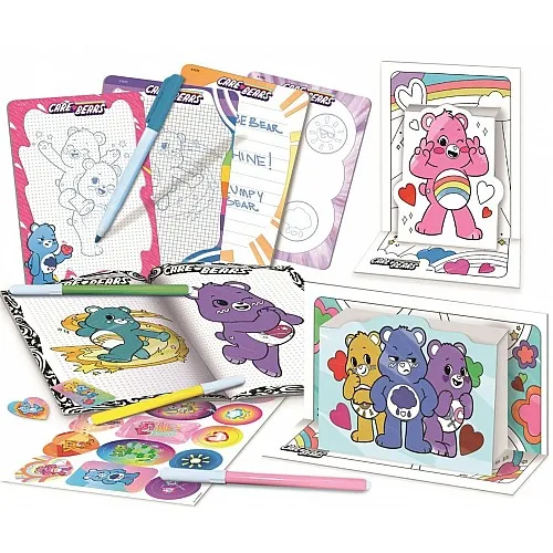Творчески комплект, Lisciani, Care Bears, 2 в 1 раница с комплект за рисуване