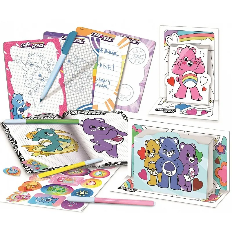 Творчески комплект, Lisciani, Care Bears, 2 в 1 раница с комплект за рисуване