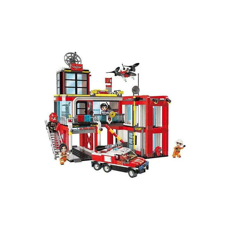 Конструктор, Qman, MineCity, Противопожарна служба, 693 части