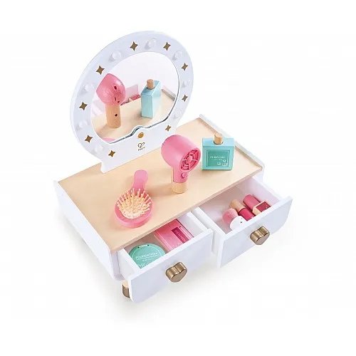 Дървена детска толетка за гримиране, Hape, 14 части