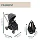Chicco DUO СИСТЕМА MYSA  Black Satin количка, шаси и кош за новородено, 0м+