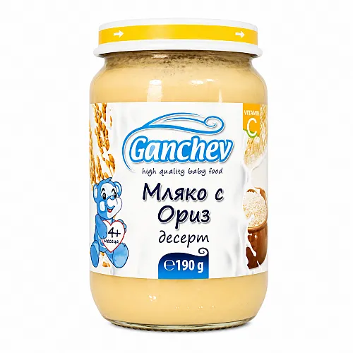 GANCHEV Мляко с ориз 4м. 190г