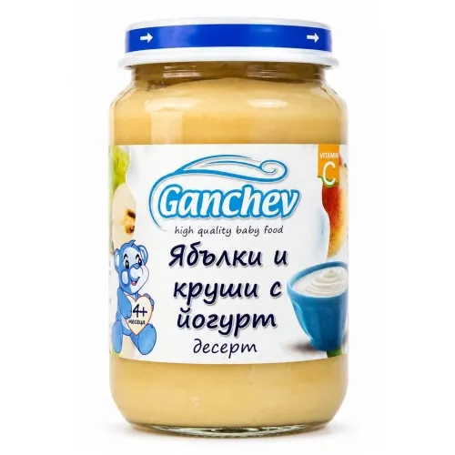 GANCHEV Десерт от ябълки и круши с йогурт 4м. 190г