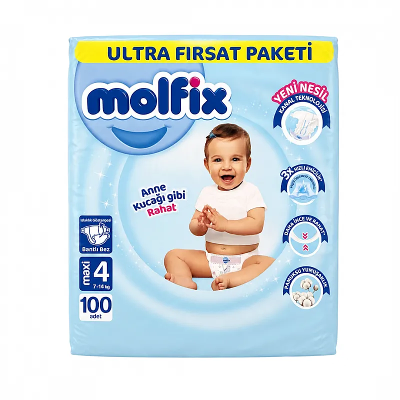 Molfix Jumbo Pack 4 Maxi 7-14кг - 100бр.